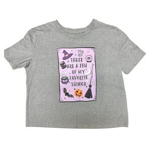 Celebrate Halloween Girls 10-12 Cropped Festive Graphic Tee